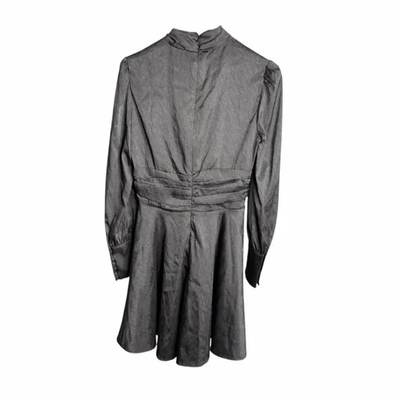 WAYF Black Satin Holly Cutout Mini Dress - Picture 3 of 4